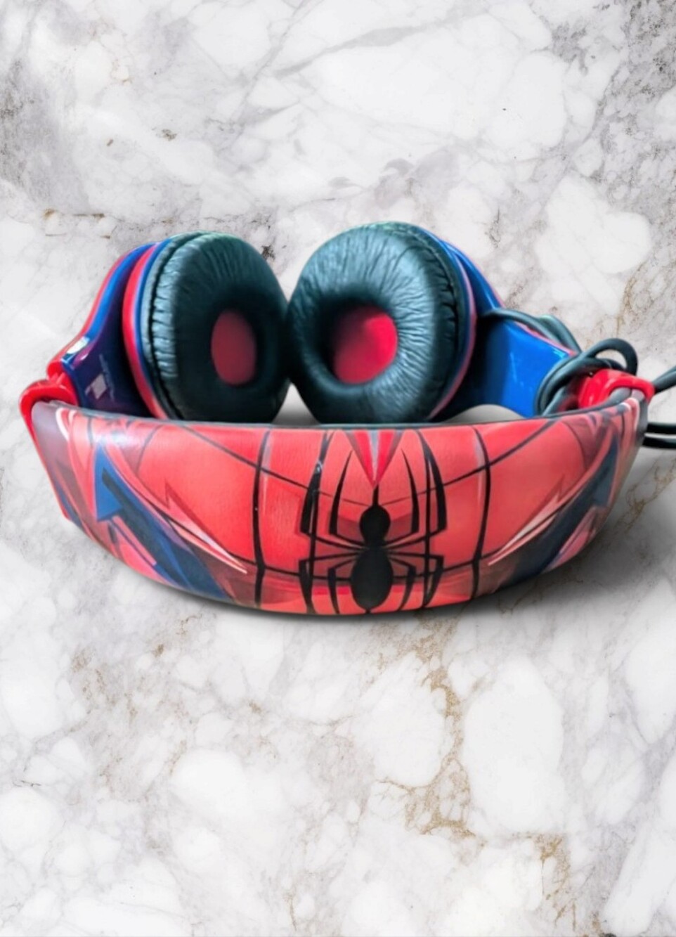 eKids Marvel Spiderman Over-Ear Kids Wired Cushioned Headphones School Travel